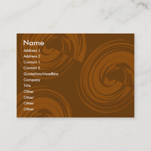 Carte De Visite Spirales au chocolat