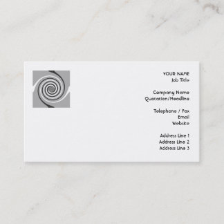 Carte De Visite Spirales dans gris et blanc. Remous élégants