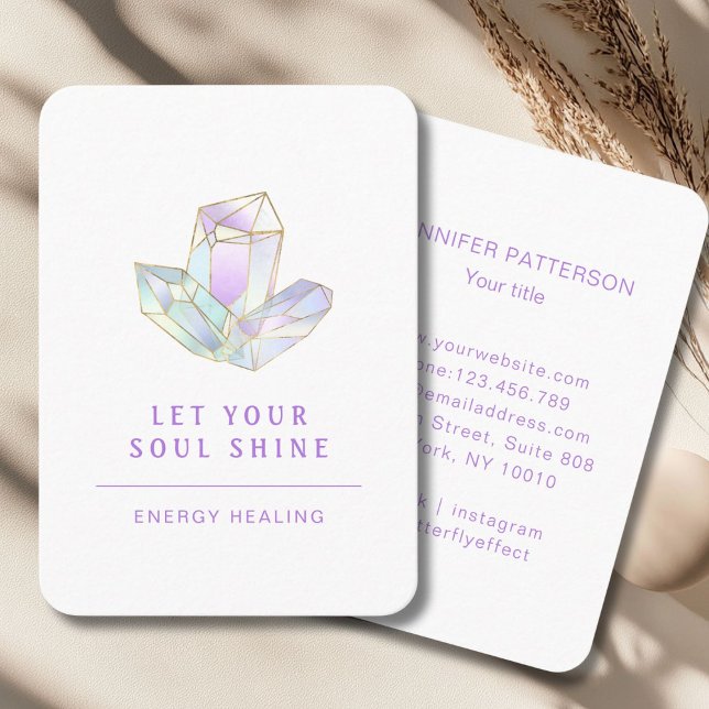 Carte de visite spirituel Energie Heiler Reiki (Energie Heiler Reiki Spiritual Business Card)
