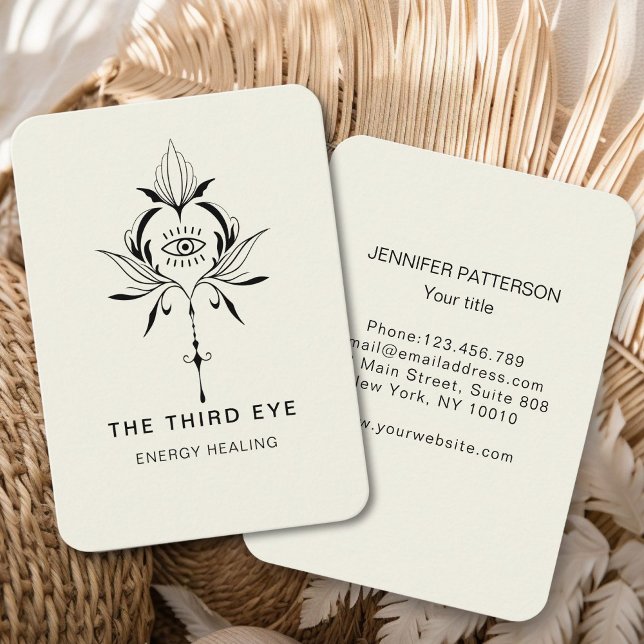 Carte de visite spirituel Energie Heiler Reiki (Energie Heiler Reiki Spiritual Business Card)