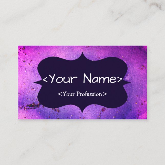Carte de visite spirituelle personnalisable violet (Devant)