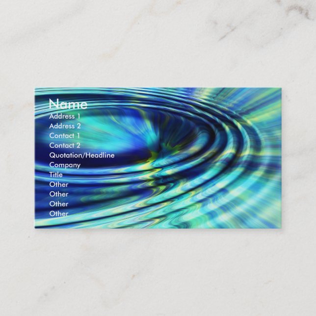 Carte de visite Splash (Devant)