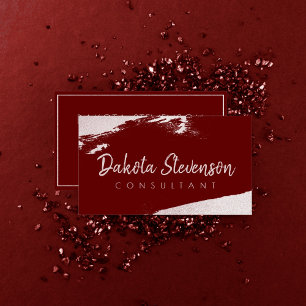 Carte De Visite Splash Professional Aquarelle rouge et rose