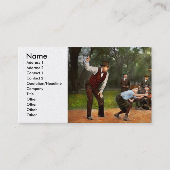 Carte De Visite Sport - Baseball - Grève 1 1921 (Devant)