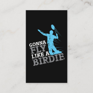 Carte De Visite Sport de raquette de birdie d'idée de cadeau de