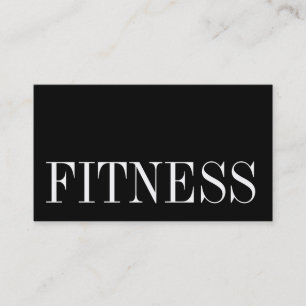 Carte de visite sport fitness noir blanc tendance