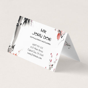 Carte De Visite Sportif chinois classique en somi-e bambou d'encre