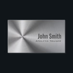 Carte de visite sportif d'entraîneur d'acier<br><div class="desc">Carte de visite sportif d'entraîneur d'acier inoxydable.</div>