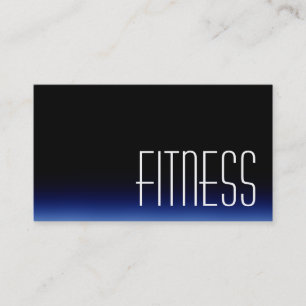 Carte de visite sportif tendance Black Blue Fitnes