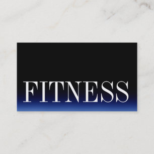 Carte de visite sportif tendance Black Blue Fitnes