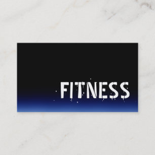 Carte de visite sportif tendance Black Blue Fitnes