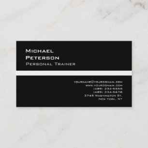 Carte de visite sportif tendance Black Fitness