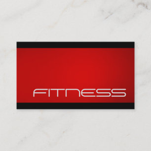Carte de visite sportif tendance Black Red Fitness