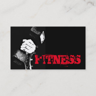 Carte de visite sportif tendance Black Red Fitness