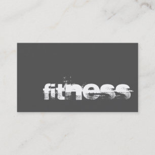Carte de visite sportif tendance Grey Fitness