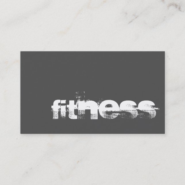 Carte de visite sportif tendance Grey Fitness (Devant)