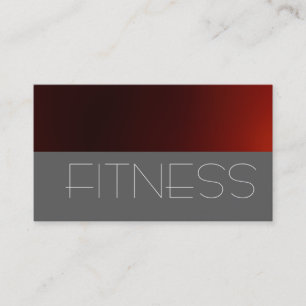 Carte de visite sportif tendance Grey Red Fitness