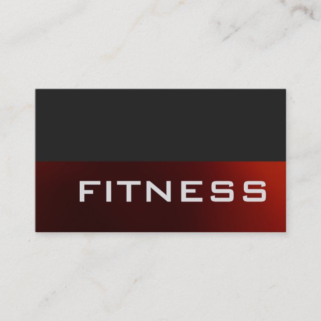 Carte de visite sportif tendance Grey Red Fitness (Devant)