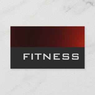 Carte de visite sportif tendance Grey Red Fitness