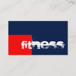 Carte de visite sportif tendance Red Blue Fitness