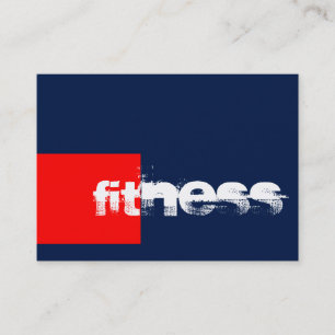 Carte de visite sportif tendance Red Blue Fitness