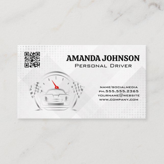 Carte De Visite Sports Car | Driver Transport (Devant)