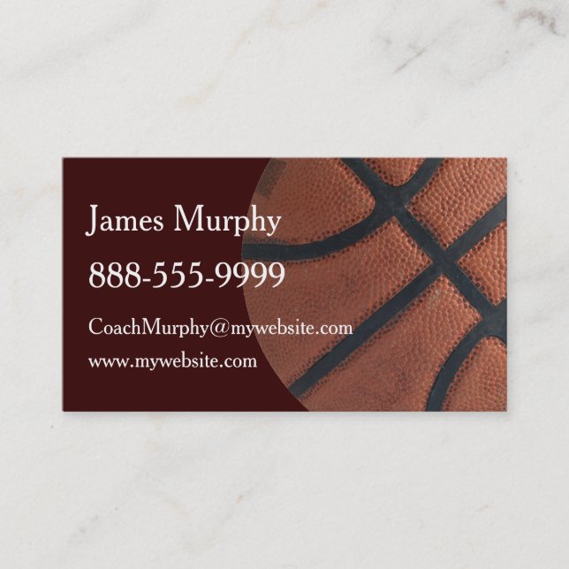 Carte De Visite Sports de basket-ball (Devant)