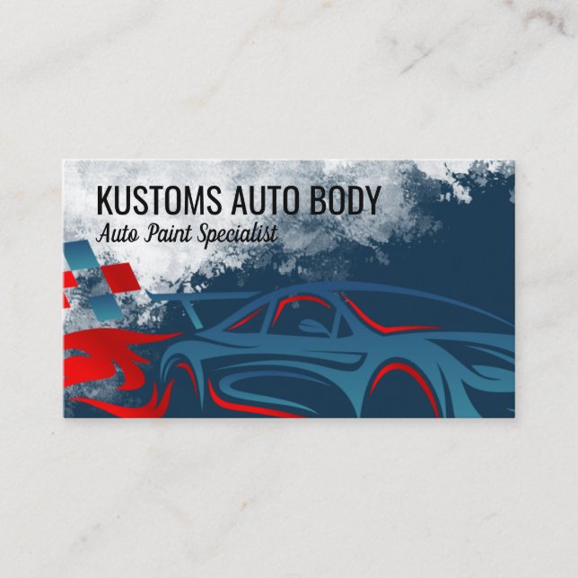 Carte De Visite Sports Racing Car | Auto Body Shop
