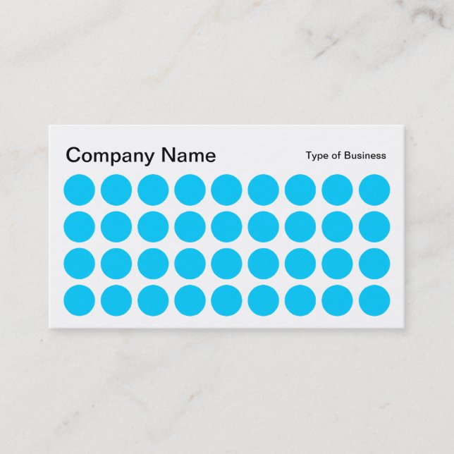 Carte De Visite Spots - bleu ciel, noir et blanc (Devant)