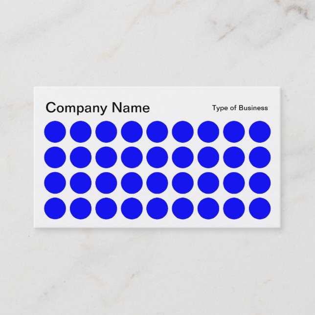 Carte De Visite Spots - Bleu, Noir et Blanc (Devant)