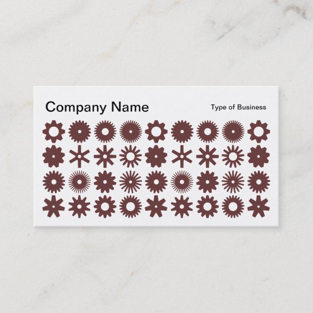 Carte De Visite Spots - Brown sur blanc (Devant)