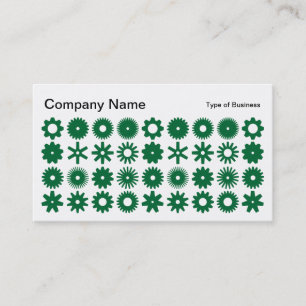 Carte De Visite Spots - Green de forêt sur blanc
