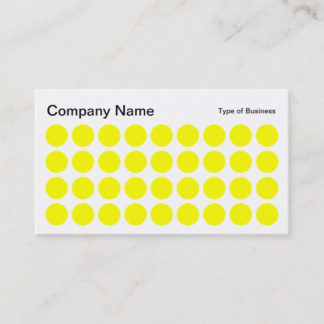 Carte De Visite Spots - Jaune, Noir et Blanc (Devant)