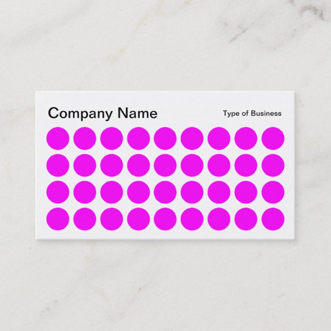 Carte De Visite Spots - Magenta, noir et blanc (Devant)