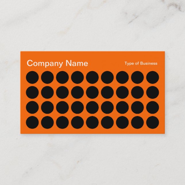 Carte De Visite Spots - Noir et Orange (Devant)