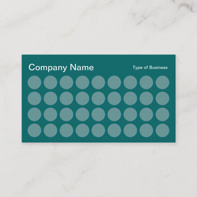 Carte De Visite Spots - Ocean Green sur Moss Green (Devant)