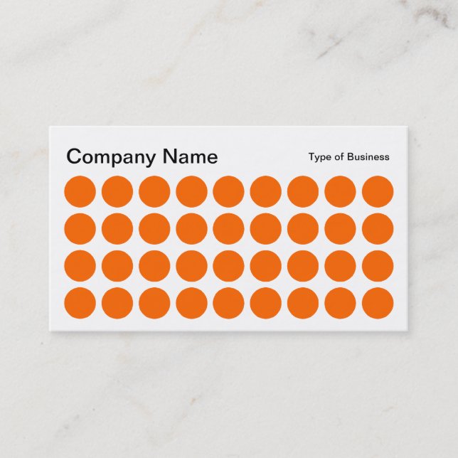 Carte De Visite Spots - orange, noir et blanc (Devant)