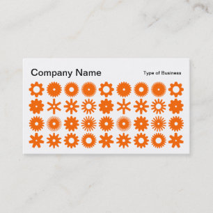 Carte De Visite Spots - Orange sur blanc