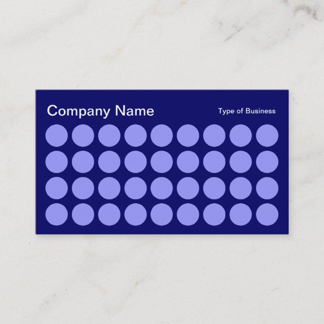 Carte De Visite Spots - Pastel Blue, White et Dp Navy (Devant)