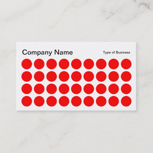 Carte De Visite Spots - Rouge, Noir et Blanc (Devant)