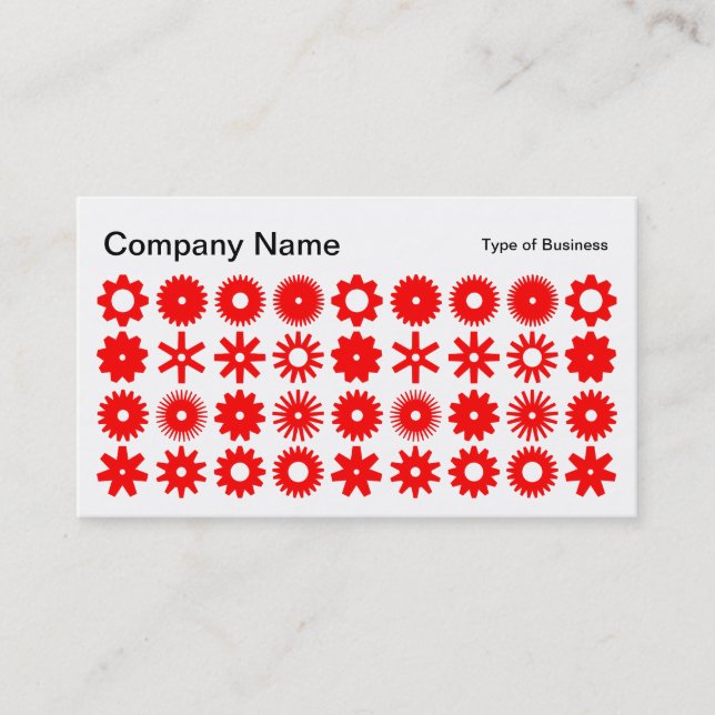 Carte De Visite Spots - Rouge sur blanc (Devant)