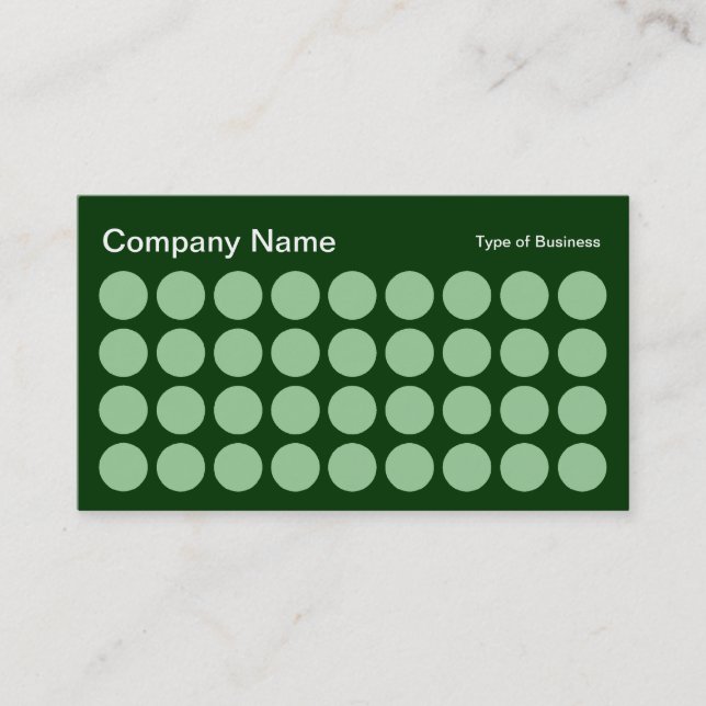 Carte De Visite Spots - Vert fané sur Vert foncé (Devant)