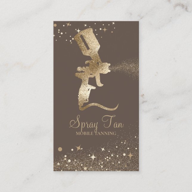Carte De Visite Spray autobronzant marron foncé Sparkle Gold (Devant)