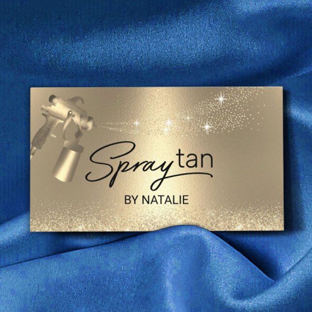 Carte De Visite Spray mobile Tan Luxe Or Airbrush Tanning (Créateur téléchargé)