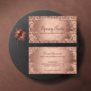 Carte De Visite Spray Tan Bronze Fissures Damask