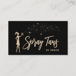 Carte De Visite Spray Tan Mobile Spray Tan Gold Glittering Girl