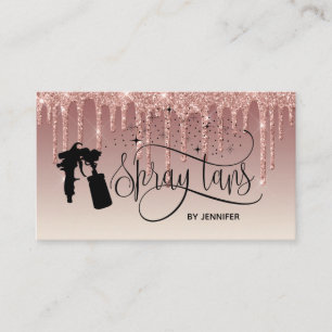 Carte De Visite Spray tan script goutte à goutte parties scintilla