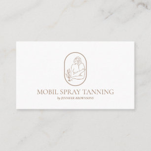 Carte De Visite Spray Tanning Boho Body Skincare logo femme