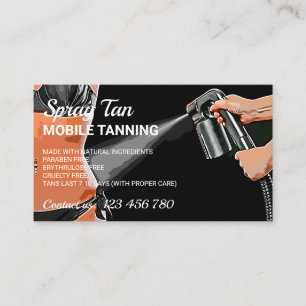 Carte De Visite Spray Tanning Corps mobile Tan Paint bronze été br