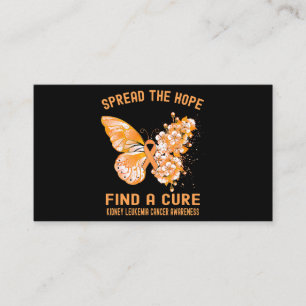 Carte De Visite Spread The Hope Find A Cure Kidney Leukemia Cancer